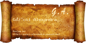 Gácsi Alexandra névjegykártya