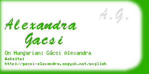 alexandra gacsi business card